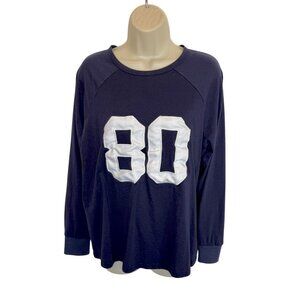 Edikted 80 Oversize Long Sleeve Cotton Graphic T-Shirt - Size S
